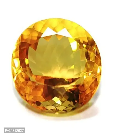 JEMSKART Sunela Stone Original Certified 8.25 Ratti 7.00 Carat with Lab Certificate Natural Citrine Gemstone (Golden Topaz) A++ Quality for Astrology Benefits for Men  Women-thumb2