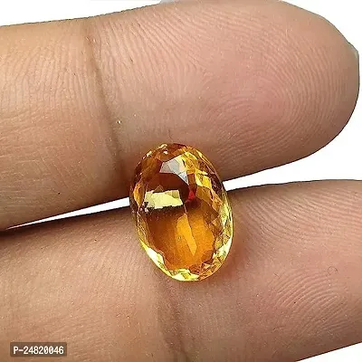 5.25 ratti Sunela Stone Original Certified Natural Citrine Success Gemstone for Men  Women (Lab Tested)-thumb3