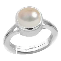 7.25 Ratti 6.00 Carat Natural Pearl Certified moti Adjustable panchhdhaatu/Ashtadhatu Silver Plated Ring for Men and Women-thumb1