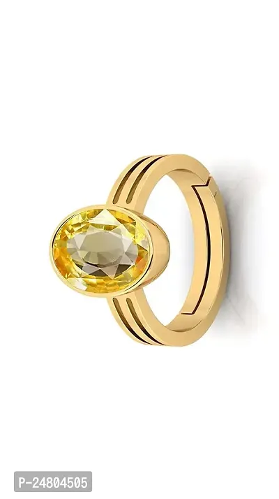 Sidharth Gems 3.25 Ratti 2.15 Carat Certified Unheated Untreatet AAA++ Quality Natural Yellow Sapphire Pukhraj Gemstone Ring Gold for Women's and Men's-thumb2