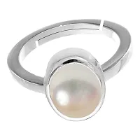 Sidharth Gems 100% Certified Pearl Moti 7.25 Ratti 6.70 Carat Stone Astrological Adjustable Ring for Men  Women-thumb3