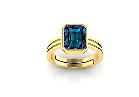 JEMSKART Certified Unheated Untreatet 6.00 Carat A+ Quality Natural Alexandrite Ring Gold Plated for Women's and Men's(Lab Certified)-thumb2