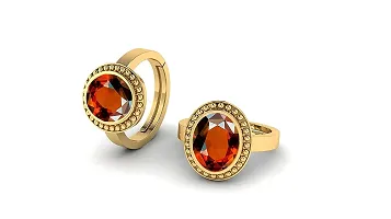 Sidharth Gems 2.25 Ratti / 1.70 Carat Natural Gomed Stone Astrological Gold Ring Adjustable Gomed Hessonite Astrological Gemstone for Men and Women {Lab - Tested}-thumb3