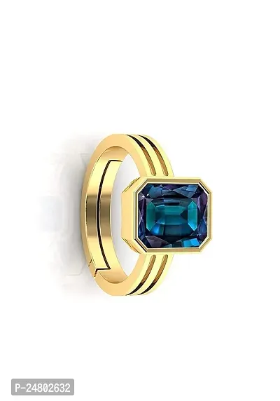 SIDHARTH GEMS 12.25 Ratti 11.00 Carat Color Changing Alexandrite Ring Gold Plated AAA Quality Excellent Shinning Stone-thumb4