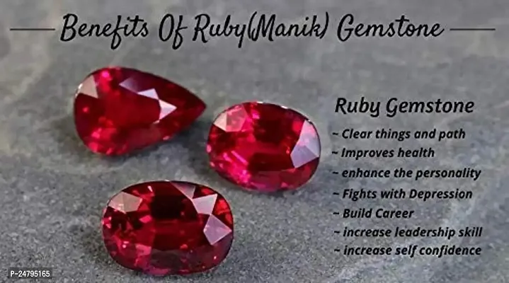 Sidharth Gems 5.25 Ratti/4.45 Carat Ruby (MANIKYA/MANIK/MAANIK Stone) Certified Natural Gemstone-thumb3