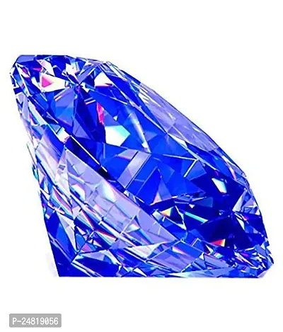 JEMSKART 4.25 Ratti / 3.25 Ct.I Natural Certified Blue Zirconia Stone I Diamond Cut Cubic Zircon Gemstone AAA+ Quality