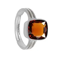 Sidharth Gems Gomed Ring 5.25 Ratti 4.00 Carat Natural and Certified Hessonite Garnet (Gomed) Astrological Gemstone Adjustable for Men and Women-thumb1