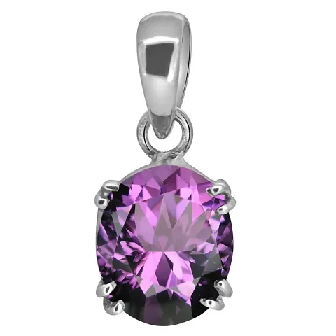 Sidharth gems 8.00 Ratti 7.50 Carat Quality Katela Amethyst Plated Pendant/Locket Gemstone (Top AAA+) Quality for Men and Women{GGTL Lab Certified}