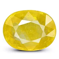 Sidharth Gems 10.25 Ratti/9.20 Carat AAA Certified Natural Yellow Sapphire Silver Plated Pendant/Locket for Men and Women-thumb1