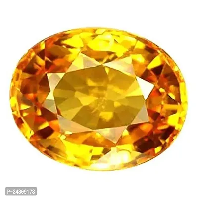 Sidharth Gems Sunehla Stone 12.25 Ratti 11.75 Carat Citrine Sunela Gemstone Certified Stone for Men  Women {Lab Tested}