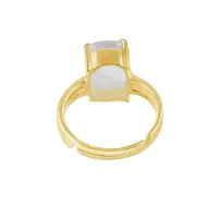 SIDHARTH GEMS 14.25 Ratti 13.00 Carat AA++ Quality Certified Adjaistaible Gold Plated Ring Unheated Untreated Natural White Sapphire Pukhraj Loose Gemstone by Lab Certified-thumb3