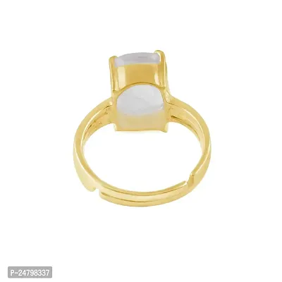 SIDHARTH GEMS 14.25 Ratti 13.00 Carat AA++ Quality Certified Adjaistaible Gold Plated Ring Unheated Untreated Natural White Sapphire Pukhraj Loose Gemstone by Lab Certified-thumb4