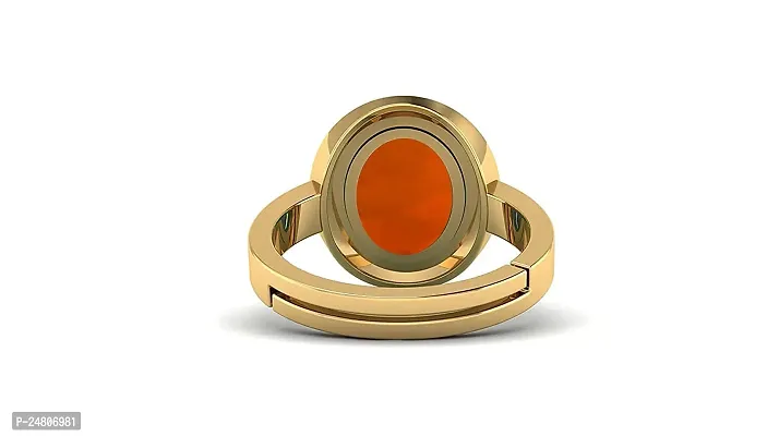 Sidharth Gems 3.25 Ratti / 2.70 Carat Natural Gomed Stone Astrological Gold Ring Adjustable Gomed Hessonite Astrological Gemstone for Men and Women {Lab - Tested}-thumb5