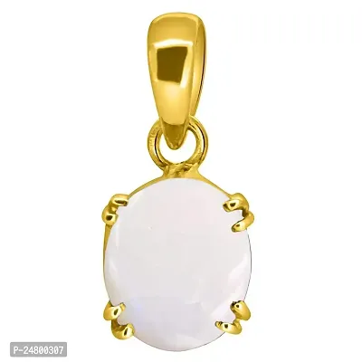 Sidharth Gems 11.25 Ratti 10.00 Carat Natural AA Opal Gold Plated Pendant Certified Natural Australian Opal Stone Gold Plated Pendant for Men and Women by Lab Certified