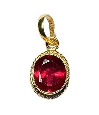 Ruby Pendant/Locket 5.25 Ratti 4.00 Carat Certified Burma Ruby Astrological Purpose Panchdhatu Pendant Locket for Men and Women (Ruby)-thumb2