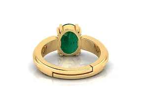 SIDHARTH GEMS 13.25 Ratti 12.40 Carat Certified Natural Emerald Panna Panchdhatu Adjustable Rashi Ratan Gold Plating Ring for Astrological Purpose Men  Women by Lab Certifeid-thumb4