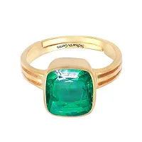 SIDHARTH GEMS 6.25 Ratti 5.00 Carat Certified Natural Emerald Panna Panchdhatu Adjustable Rashi Ratan Gold Plating Ring for Astrological Purpose Men  Women-thumb2