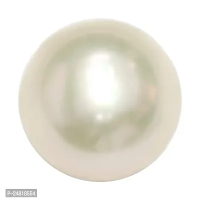 8.25 Ratti 7.00 Carat White Pearl Gemstone Certified Moti Stone for Man and Woman with Lab Certificate