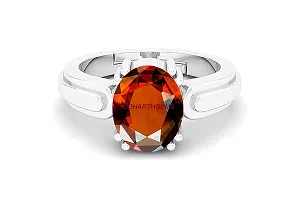 Sidharth Gems A1 Quality 10.70 Carat 11.25 Ratti Natural and Certified Natural Hessonite, Loose Gemstone Garnet Gomed Astrological Gemstone Adjustable Silver Ring for Men and Women-thumb3