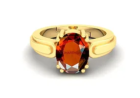 Sidharth Gems 13.00 Ratti Gomed Ring Natural Quality  Original Stone Panchdhatu  Ashtadhatu Metal Adjustable Ring Rashi Ratna Loose Gemstone Gold Plated Ring for Men and Women-thumb3