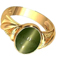 SIDHARTH GEMS 11.00 Carat Cat's Eye Lehsunia Stone Ring Gold Adjustable Ring for Men-thumb3