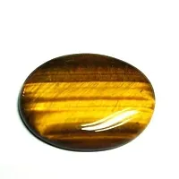 JEMSKART Tiger Eye Ratti 5.00-6.00 Carat Natural Gemstone Tiger Eye Bead Crystal Healing Stone for Jewelry Making, Lab Certified-thumb1