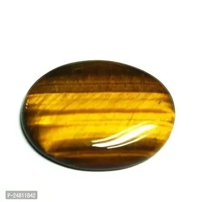 JEMSKART Tiger Eye Ratti 5.00-6.00 Carat Natural Gemstone Tiger Eye Bead Crystal Healing Stone for Jewelry Making, Lab Certified-thumb2