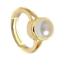 SIDHARTH GEMS South Sea Pearl 9.25 Ratti 8.00 Carat Natural Pearl Gemstone Original Certified Moti Adjustable Astrological panchhdhaatu/Ashtadhatu Gold Ring for Men and Women-thumb1