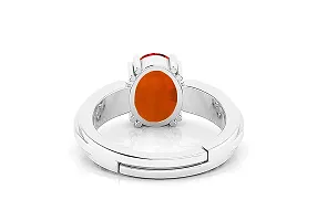 Sidharth Gems A1 Quality 11.70 Carat 12.25 Ratti Natural and Certified Natural Hessonite, Loose Gemstone Garnet Gomed Astrological Gemstone Adjustable Silver Ring for Men and Women-thumb4