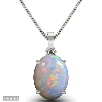 Certified Natural AA++ Quality Opal Locket 7.25 Ratti / 6.52 Carat (Australian Opal) Brilliant Cut Certified Astrological Gemstone-thumb2