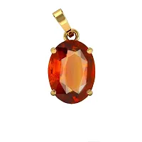 Sidharth Gems Certified Unheated Untreatet 7.25 Ratti 6.55 Carat A+ Quality Natural Hessonite Garnet Gomed Pendant for Women's and Men's-thumb1