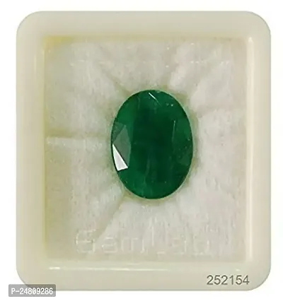 SIDHARTH GEMS 8.25 Ratti Panna/Emerald Gemstone with Hallmarked Certificate For Men and Women-thumb0