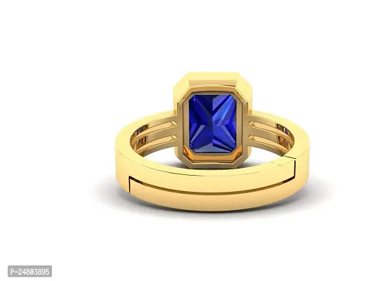 Sidharth Gems Gemstone Ratna Blue Sapphire Neelam Gemstone Gold Plated Ring for Women and Men (11.00 Carat to 12.00 ratti) by Lab Certified-thumb3