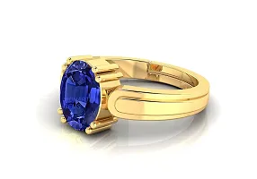 SIDHARTH GEMS 6.00 Ratti 5.00 Carat Certified Original Blue Sapphire Gold Plated Ring Panchdhatu Adjustable Neelam Ring for Men  Women by Lab Certified-thumb3