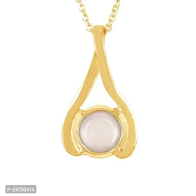 Sidharth Gems 4.25 Ratti 3.00 Carat Carat South Sea Pearl Gold Plated Pendant Locket Moti Stone Natural Certified Gemstone for Men and Women (White-thumb3