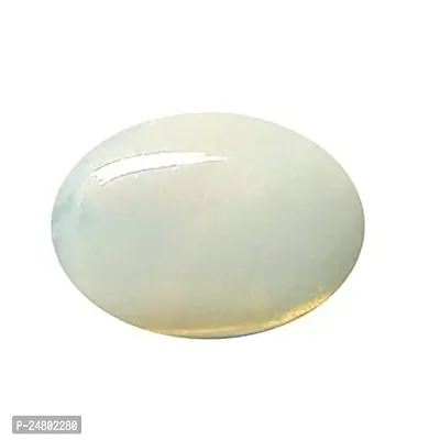 Sidharth Gems 5.25 Ratti 4.72 Carat Certified Natural White Opal (Austalian) Rashi Ratan Gemstone for Stone Natural Astrologer Certified Unheated Untreated AA1+++ Quality for Men and Women