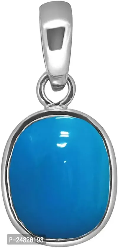 11.25 Ratti 10.00 Carat A+ Quality Turquoise Firoza Gemstone Pendant for Women's and Men's-thumb2