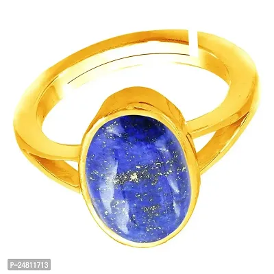 SIDHARTH GEMS 6.25 Ratti / 2.00 Carat Blue Lajward Stone Panchdhatu Adjustable Gold Plated Ring Natural AA++ Quality Original Lapis Lazuli Lajwart Rashi Ratna Pathar Gemstone for Men and Women-thumb4