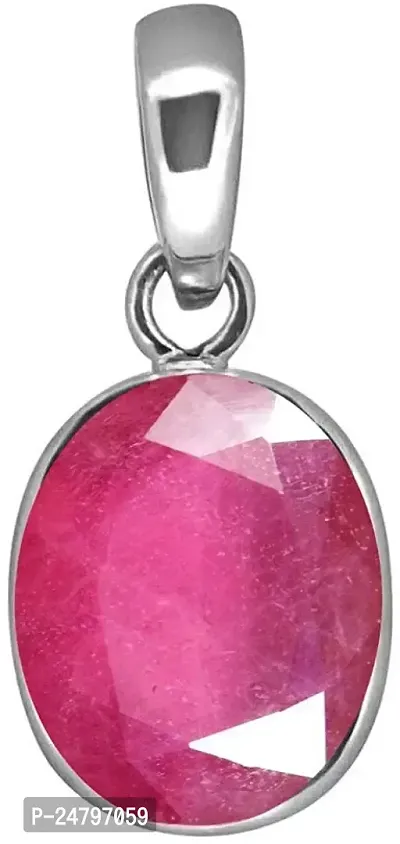 Sidharth Gems 9.25 Ratti 8.45 Carat Certified Unheated Untreatet A+ Quality Natural Ruby Manik Gemstone Panchdhatu Pendant for Women and Men-thumb0