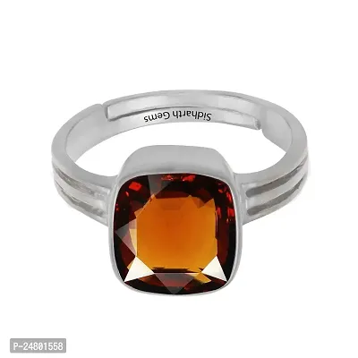 Sidharth Gems Gomed Ring 5.25 Ratti 4.00 Carat Natural and Certified Hessonite Garnet (Gomed) Astrological Gemstone Adjustable for Men and Women-thumb3