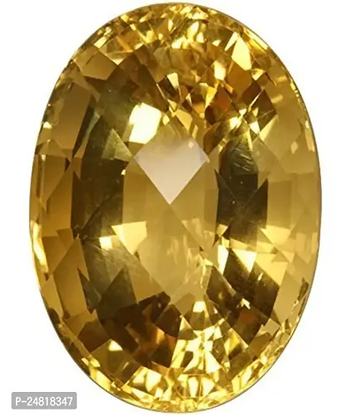 7.25 ratti Sunela Stone Original Certified Natural Citrine Success Gemstone for Men  Women (Lab Tested)