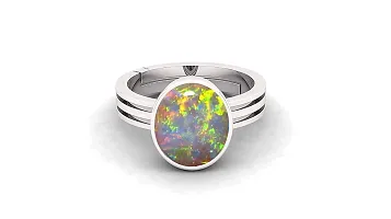 SIDHARTH GEMS 14.25 Ratti 13.00 Carat Certified Natural AA++ Quality Panchdhatu White Fire Opal Loose Gemstone Gold Plated Adjustable Ring for Men and Women-thumb4
