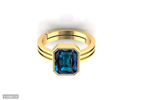 Sidharth Gems 11.25 Ratti 10.00 Carat Color Changing Alexandrite Ring Gold Plated AAA Quality Excellent Shinning Stone-thumb2