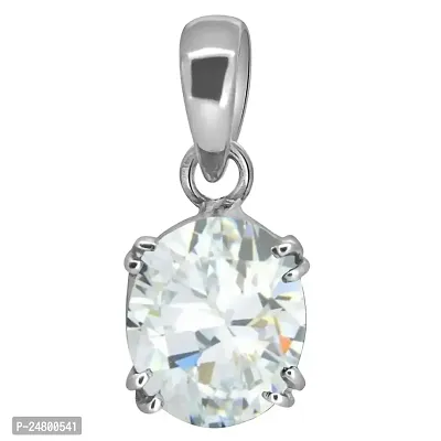 Sidharth Gems 8.25 Ratti 7.70 Carat Natural Round Zircon Jerkin Clear Crystal Precious Gemstone Unheated and Untreated Pendant for Men and Women-thumb0