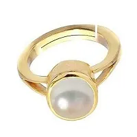 SIDHARTH GEMS South Sea Pearl 9.25 Ratti 8.00 Carat Natural Pearl Gemstone Original Certified Moti Adjustable Astrological panchhdhaatu/Ashtadhatu Gold Ring for Men and Women-thumb3