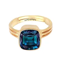 Sidharth Gems Certified Unheated Untreatet 2.25 Ratti 1.32 Carat A+ Quality Natural Alexandrite Ring Gold Plated for Women's and Men's-thumb2