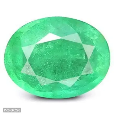 Sidharth Gems AA+ Quality Zambian Emerald/Panna Gemstone with Lab Certified Card 3.75 Carat AA+ Quality Zambian Emerald (Panna) Stone/Original Certified Precious Loose Gemstone