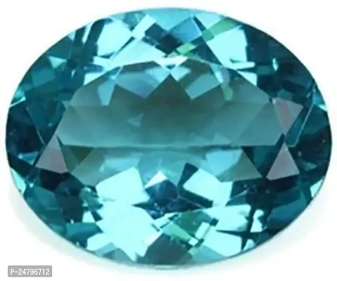Sidharth Gems 5.75 Ratti Natural Blue Zircon Gemstone by Lab Certified