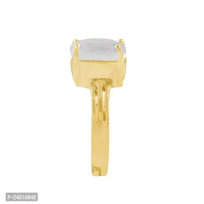 10.25 Ratti /9.50 Carat Natural AAA++ Quality White Sapphire Astrological Purpose Gold Plated Ring for Men and Women's-thumb3