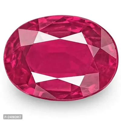 Sidharth Gems Certified Unheated Untreated 5.25 Ratti 4.75 Carat A+ Quality Natural Burma Ruby Manik Loose Gemstone for Women and Men